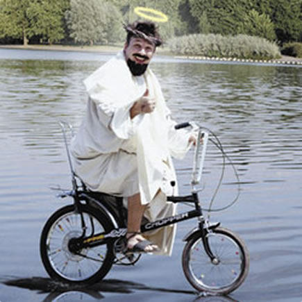 Image result for christ on a bike