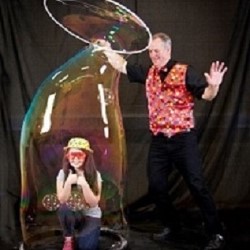 While the entire audience is showered with bubbles at one point or another, you'd do your best to grab a front row seat for maximum involvement