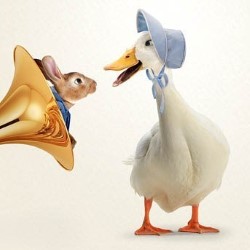 Essentially the audiobook version of Beatrix Potter’s tales with a small live band