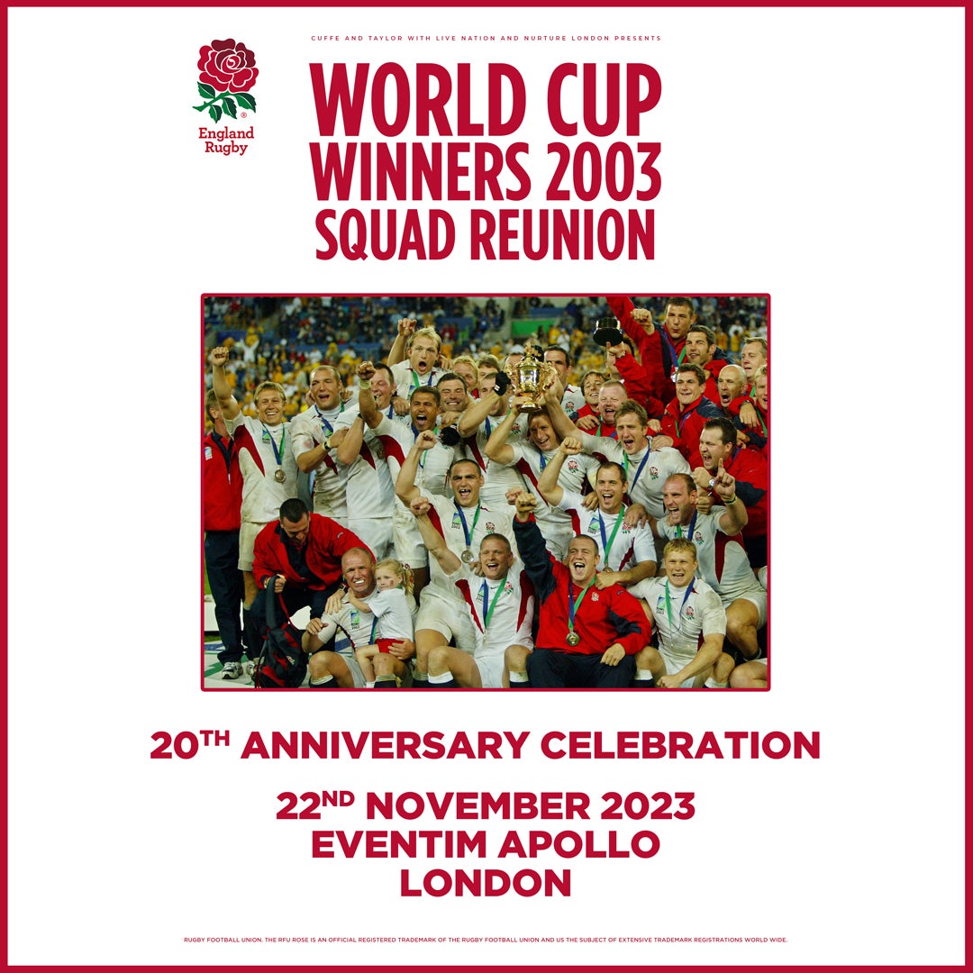 England Rugby World Cup Winners 2003 Squad Reunion
